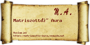 Matriszottó Aura névjegykártya